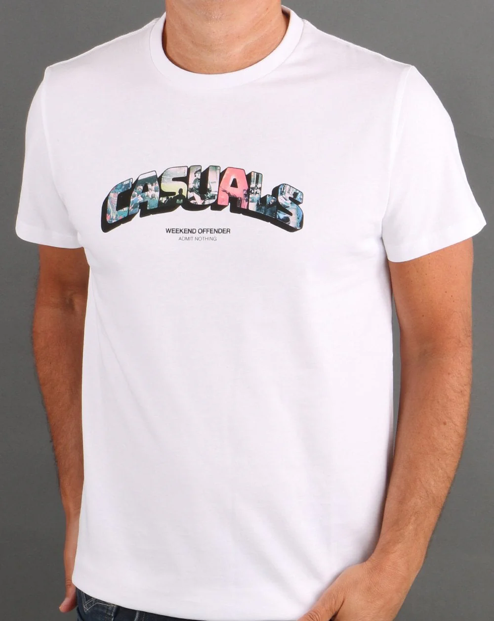 Weekend Offender Saturday T Shirt White - Image 3