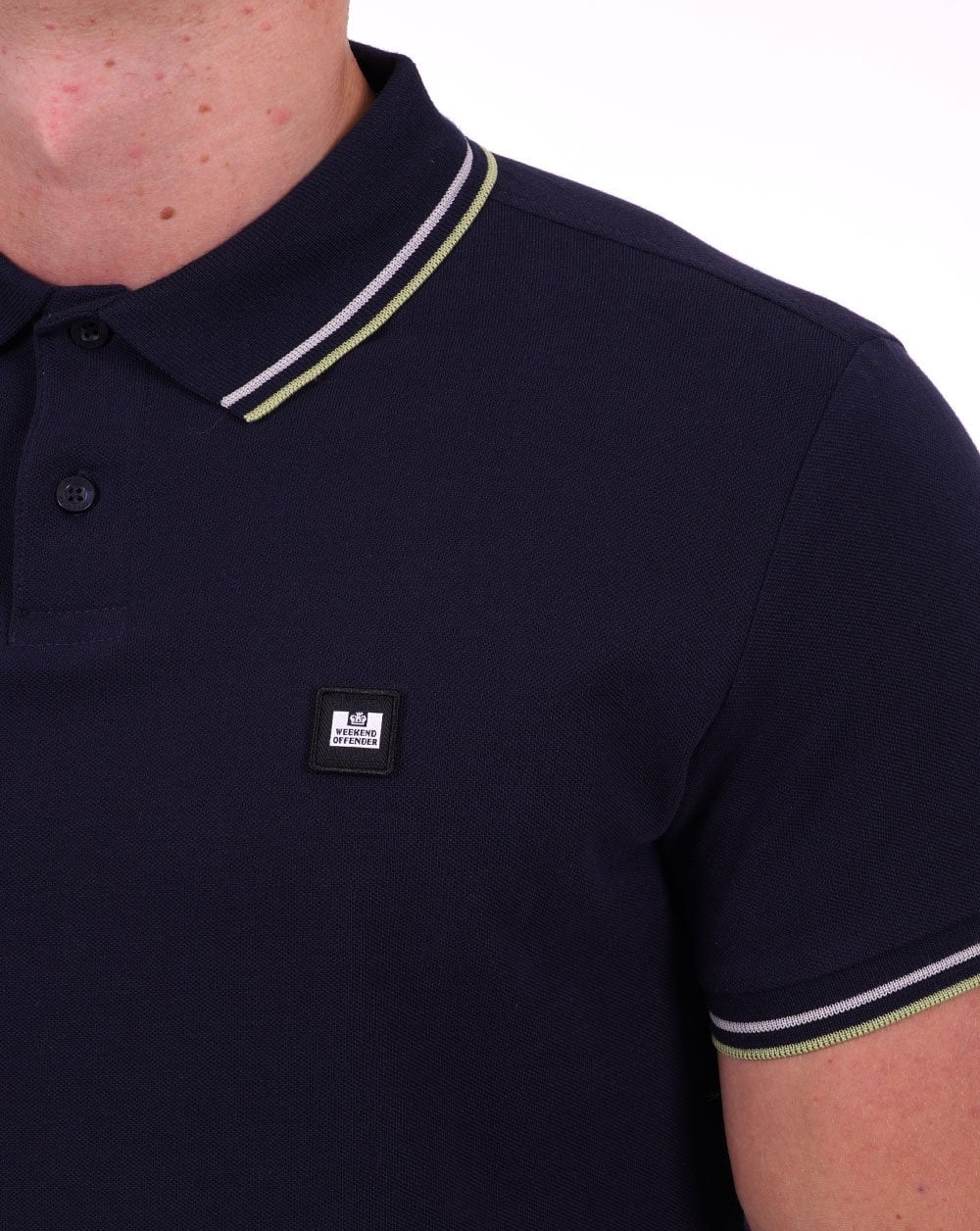 Weekend Offender Sterling Polo Shirt Navy - Image 3