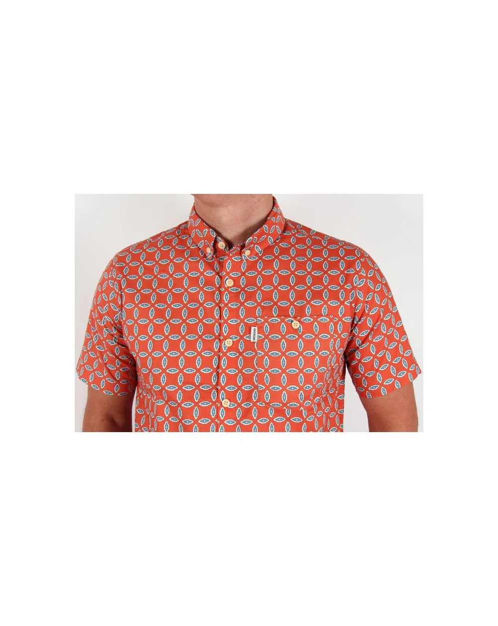 Weekend Offender Strathmere Shirt Orange - Image 3