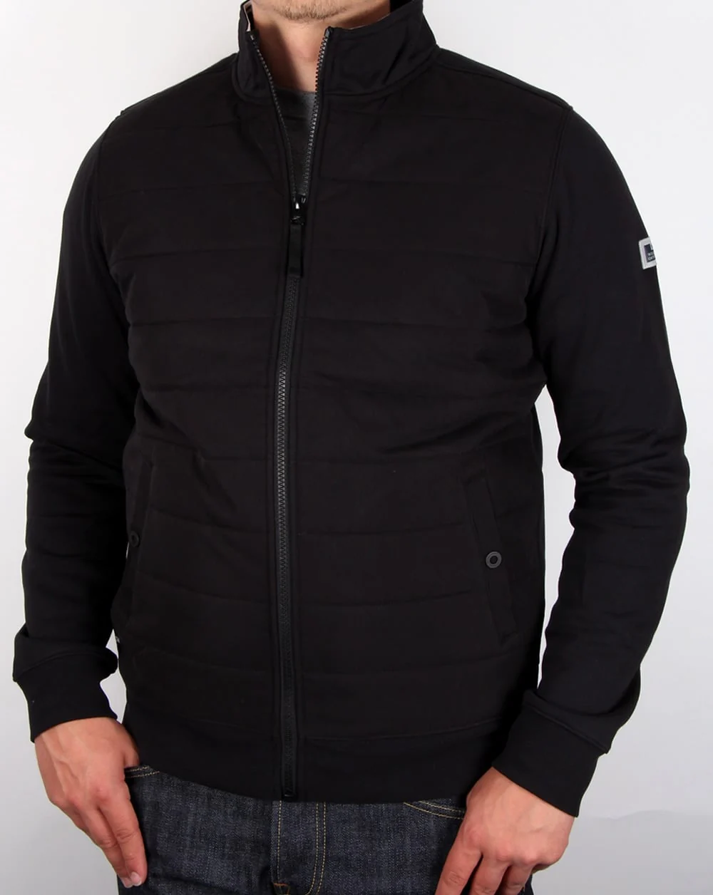 Weekend Offender Wear Padded Track Top Black - Image 4